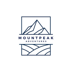 mount peak mountain logo icon vector image