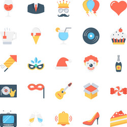 Party and celebration icons 3 vector