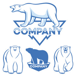 polar bear logo vector image