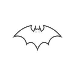 Bat related thin line icon vector