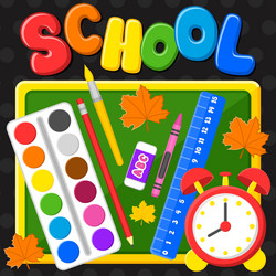 back to school supplies vector image