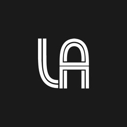 line logo creative initial la vector image