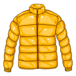 cartoon yellow down jacket vector image