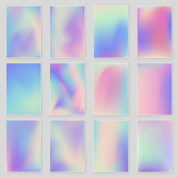 holographic foil gradient iridescent background vector image