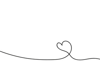 heart in continuous drawing lines vector image