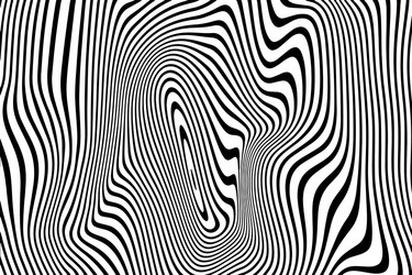 abstract pattern wavy curve lines ripple black vector image