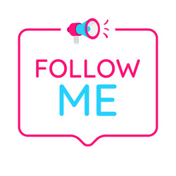 follow me badge icon logo concept for social vector image