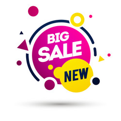 new big sale offer colorful label element vector image