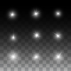 glow shine stars vector image