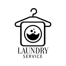 black and white sign for the laundry dry vector image