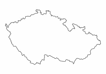 czech republic outline map vector image