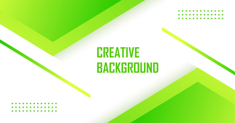 creative abstract background with green shapes vector image