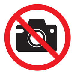 prohibiting sign photo video shooting vector image