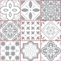 tiles design azulejo seamless pattern vector image