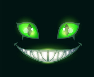 cartoon scary monster face vector image