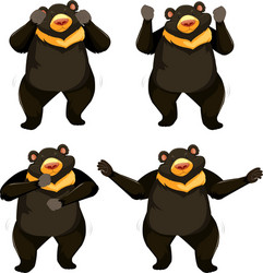 a set of bear shmoney dance vector image