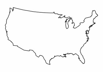 usa outline map vector image