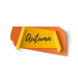 autumn abstract paper banner vector image