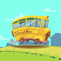 retro school bus vector image