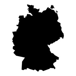 black silhouette map of germany vector image