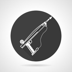 harpoon black round icon vector