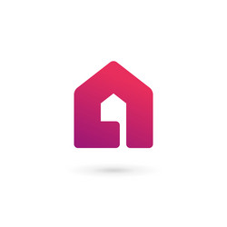 letter a real estate house logo icon design vector image