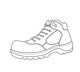 Safety shoes sketch vector