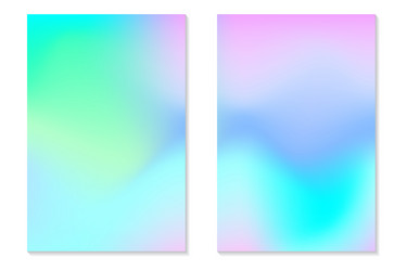 gradient hologram backgrounds set of colorful vector image