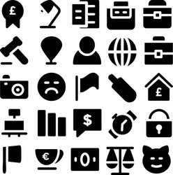 trade icons 3 vector image