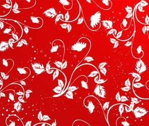 abstract artistic floral background red vector image