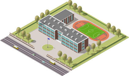 Isometric infographic element or university vector