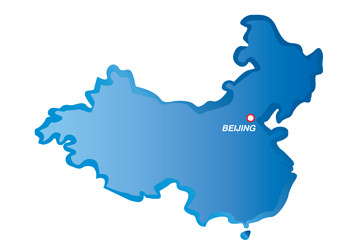 map of china and beijing vector image