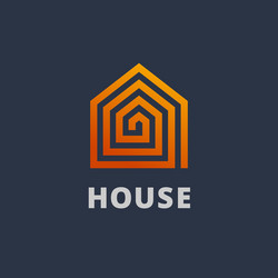 real estate house logo icon design template vector image