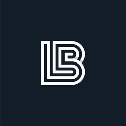 initial logo bl geometric line vector image