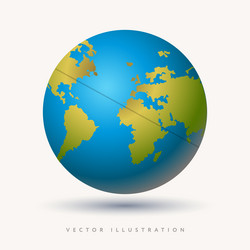 earth globes isolated on white background vector image