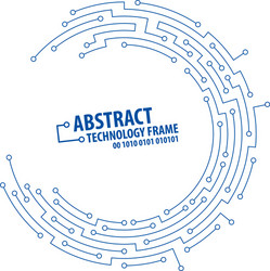 abstract technology round frame vector image