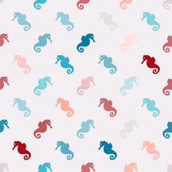 seamless background with sea icons vector image