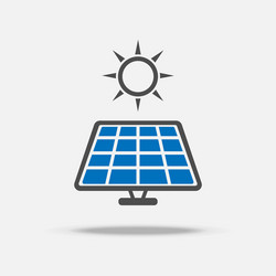 solar cell logo and icon power energy saving vector image