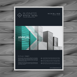 Dark brochure flyer poster design template in a4 vector