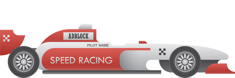 racing car side view vector image