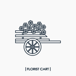 florist cart icon vector image