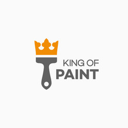 king of paint logo vector image