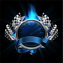 blue emblem races vector image