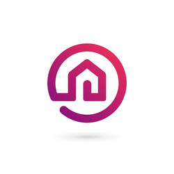 real estate house logo icon design template vector image