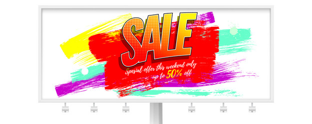 sale creative billboard for ad sales vector image