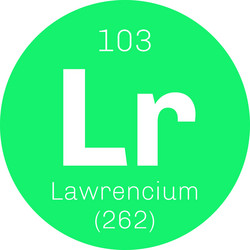 lawrencium chemical element vector image