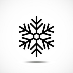 Snowflake icon vector