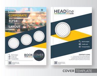 corporate business flyer layout design vector image