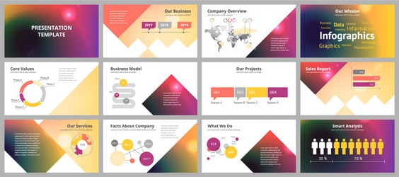 business presentation templates vector image