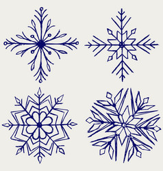 snowflake winter vector image